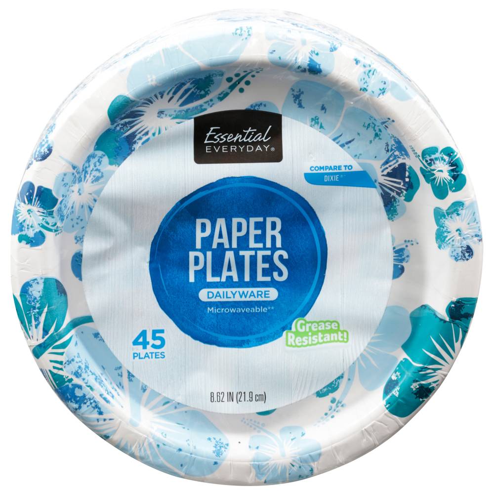 Essential Everyday 8.6" Designer Paper Plates (45 ct)