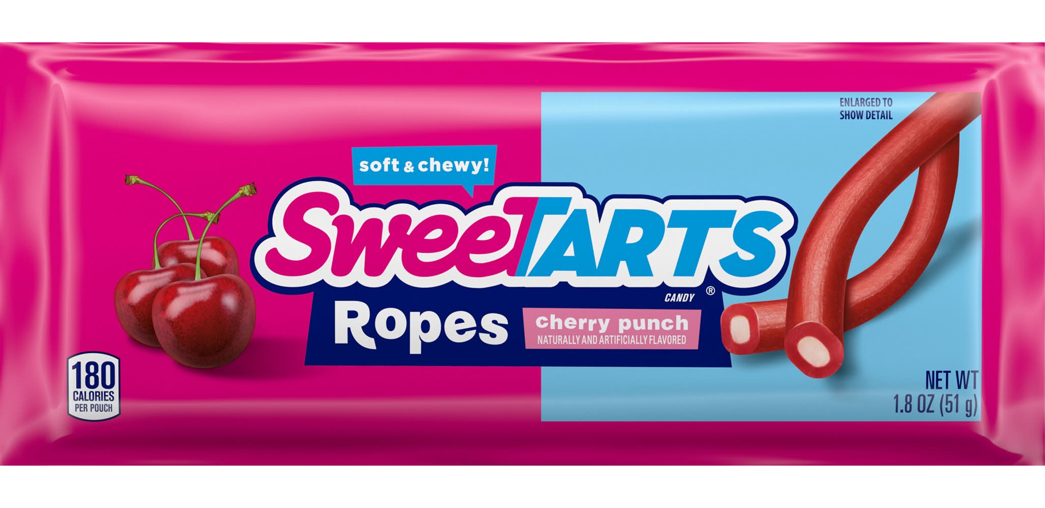 SweeTARTS Soft & Chewy Ropes Tangy Candy, Cherry Punch (1.8 oz)