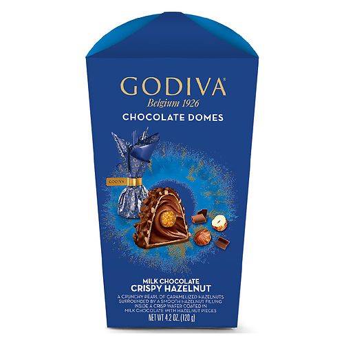 Godiva Milk Chocolate Crispy Hazelnut Domes - 4.2 oz