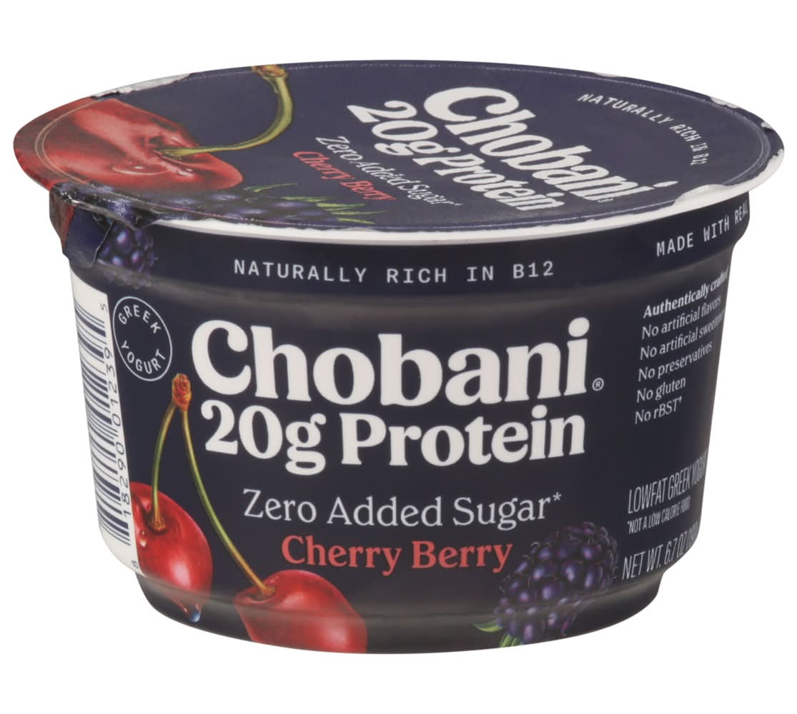 Chobani Lowfat Greek Yogurt, Cherry Berry (6.7 oz)