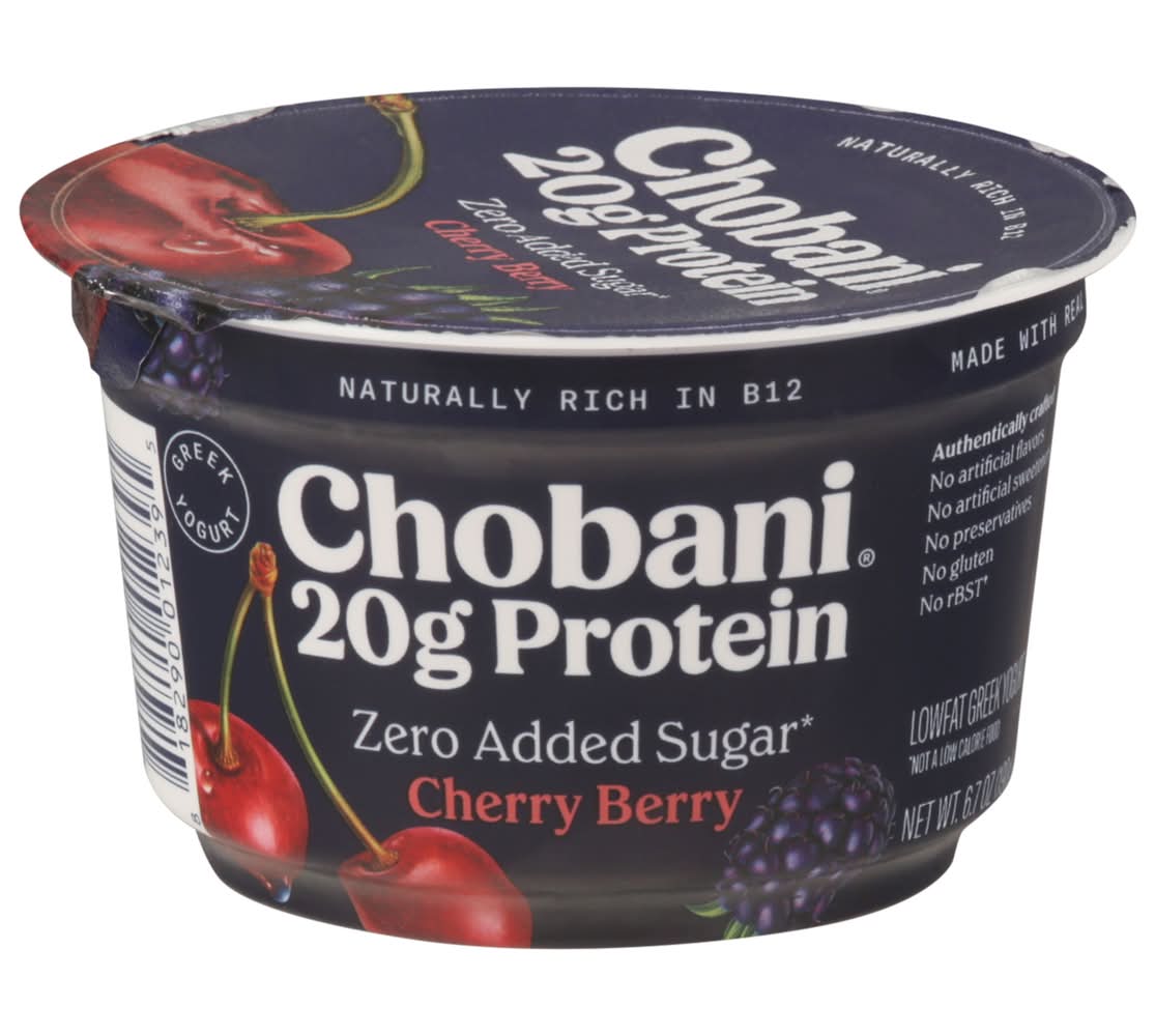 Chobani High Protein Greek Yogurt, Cherry Berry (6.7 oz)