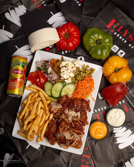 Menu assiette kebab