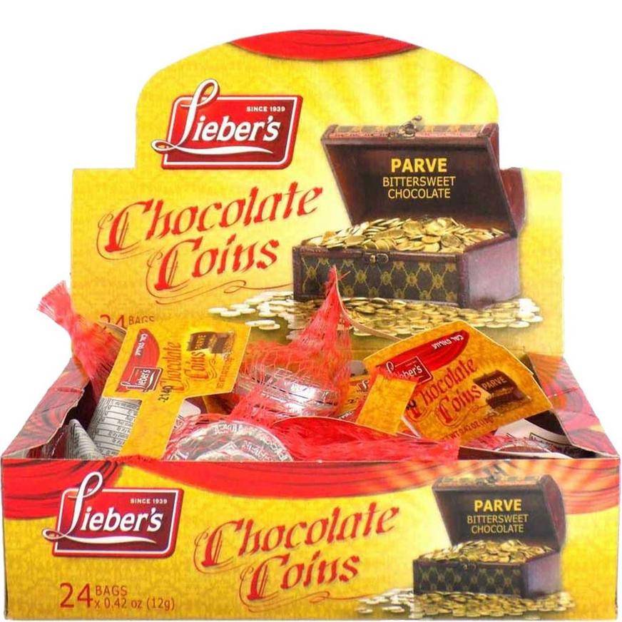 Lieber's Bittersweet Pareve Chocolate Gelt, 0.5oz