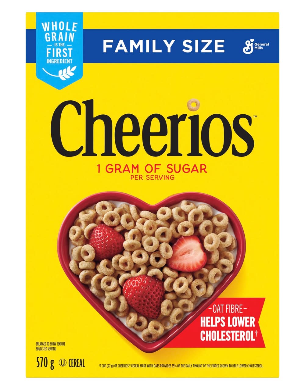 Cheerios Family Size Whole Grain Cereal (570 g)