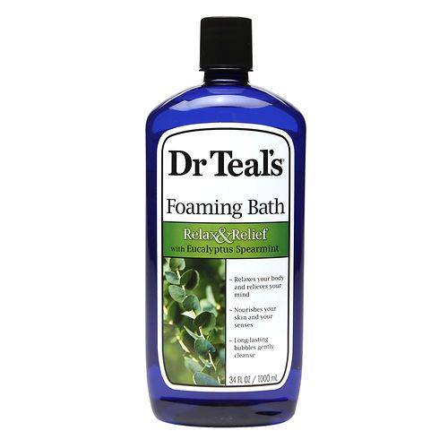 Dr. Teal's Foaming Bath Relax & Relief with Eucalyptus Spearmint - 34.0 fl oz