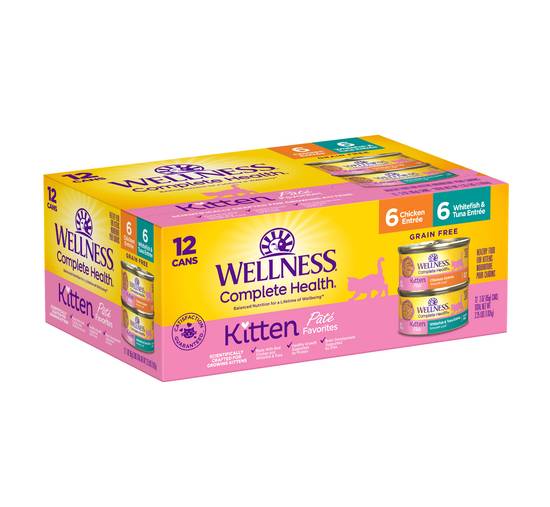 Wellness Complete Health Kitten Canned Wet Cat Food (12 ct) (chicken)