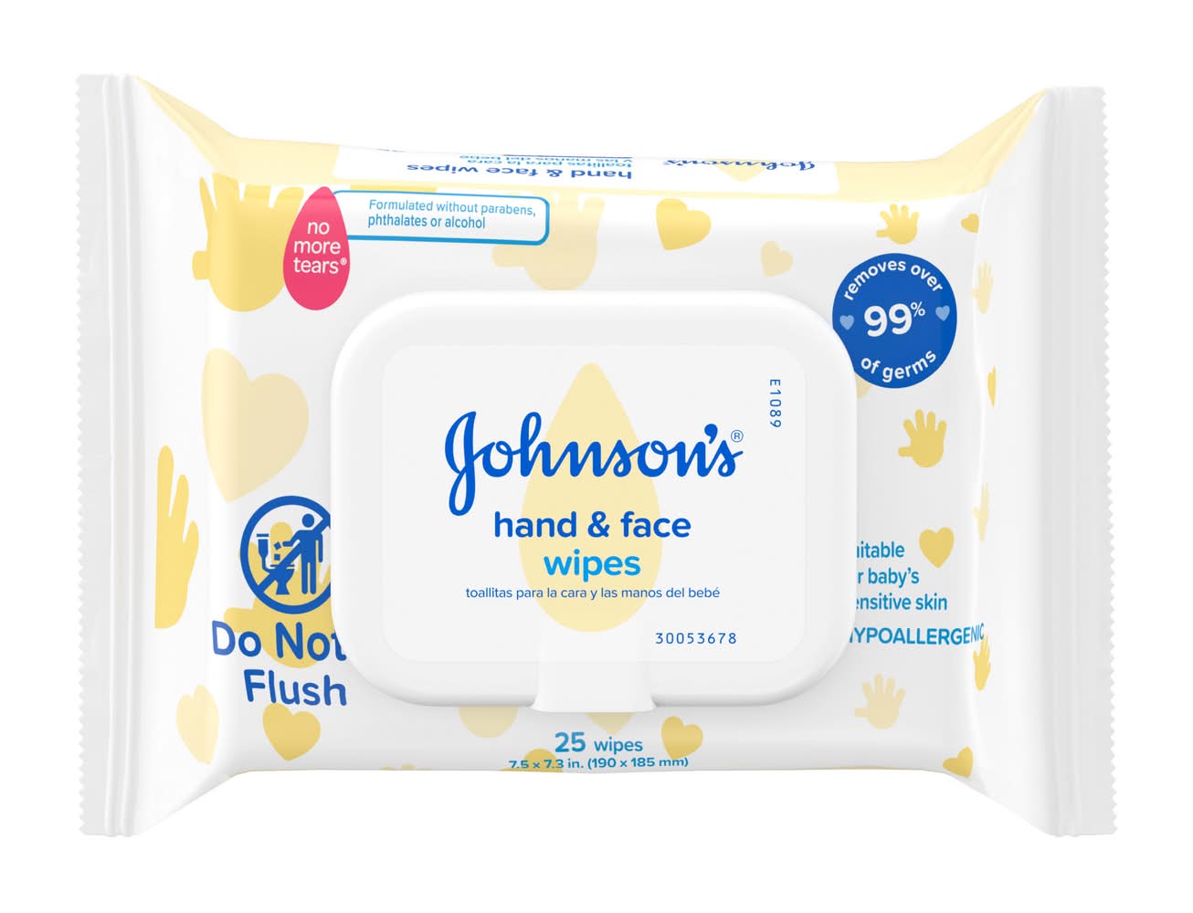 Johnson's Baby Hand & Face Wipes (7.1 oz)