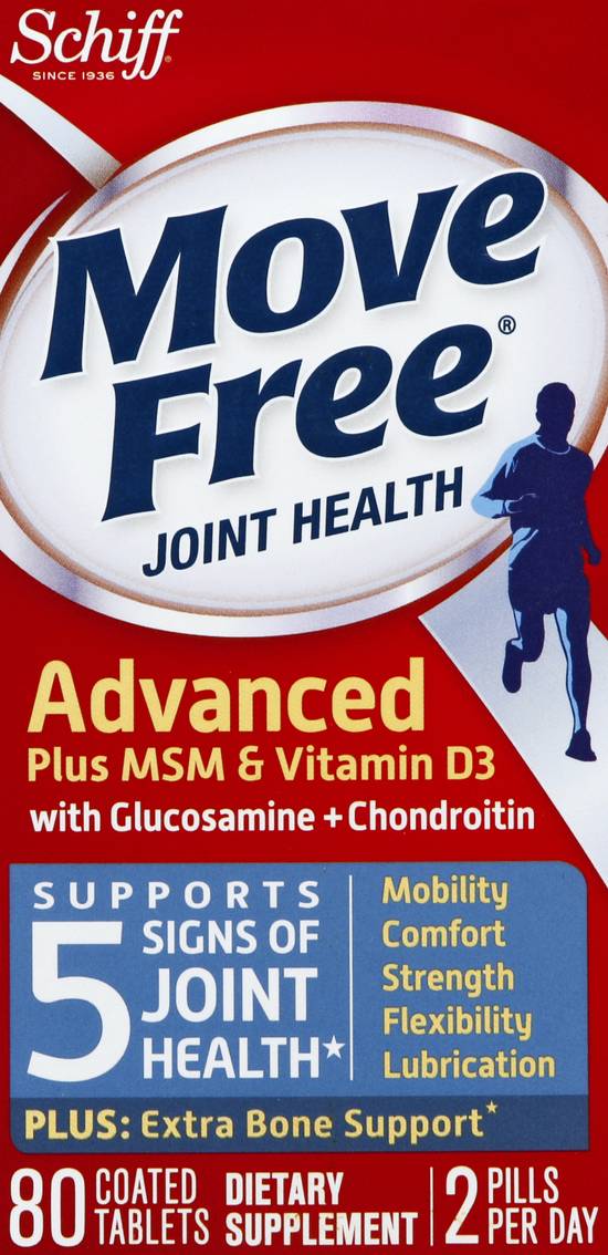 Move Free Advanced Plus Msm & Vitamin D3 Tablets (80 ct )