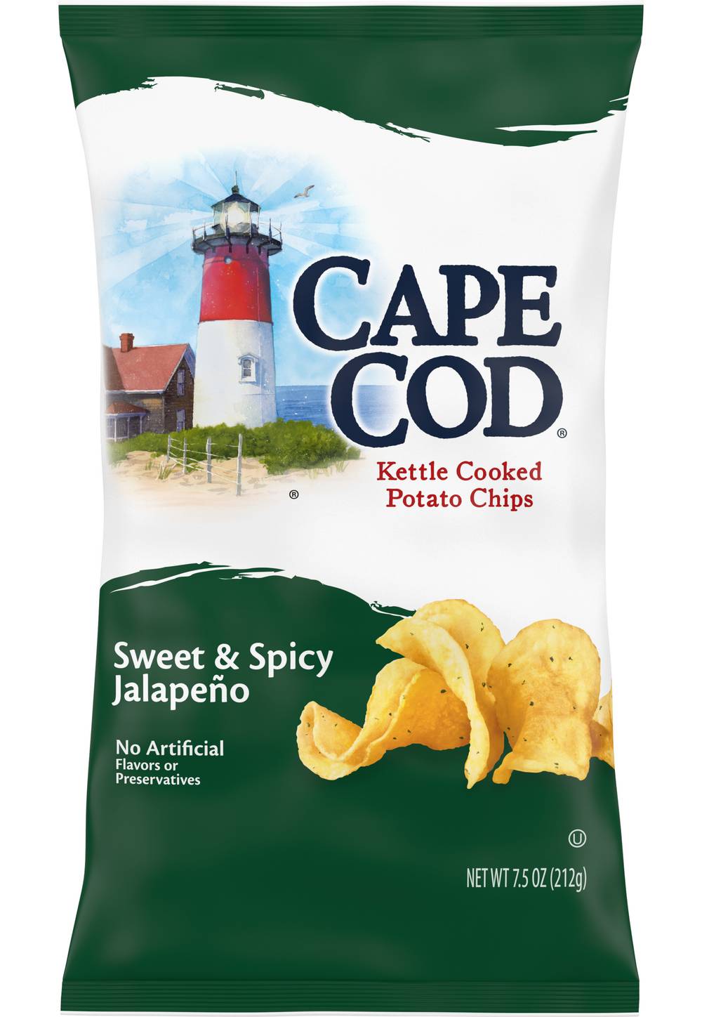 Cape Cod Kettle Cooked Sweet & Spicy Potato Chips, Jalapeno (7.5 oz)
