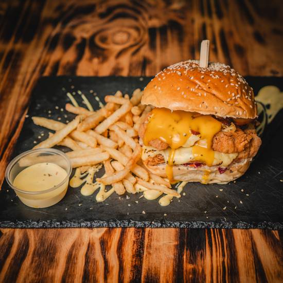 Chicken fried burger