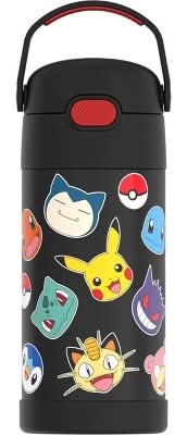 Thermos Kid's Pokemon Stainless Steel Funtainer Water Bottle With Bail Handle 12 oz