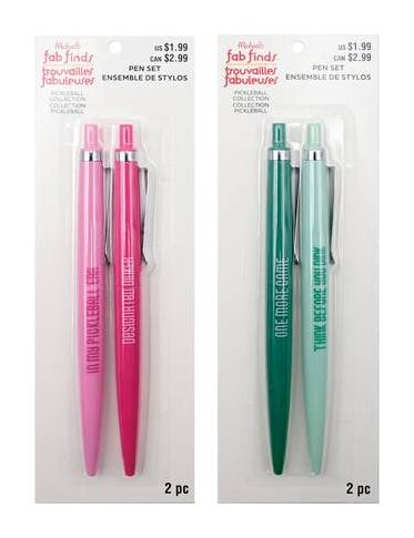 Assorted Pickleball Ballpoint Pens, 2Pc. By Fab Finds