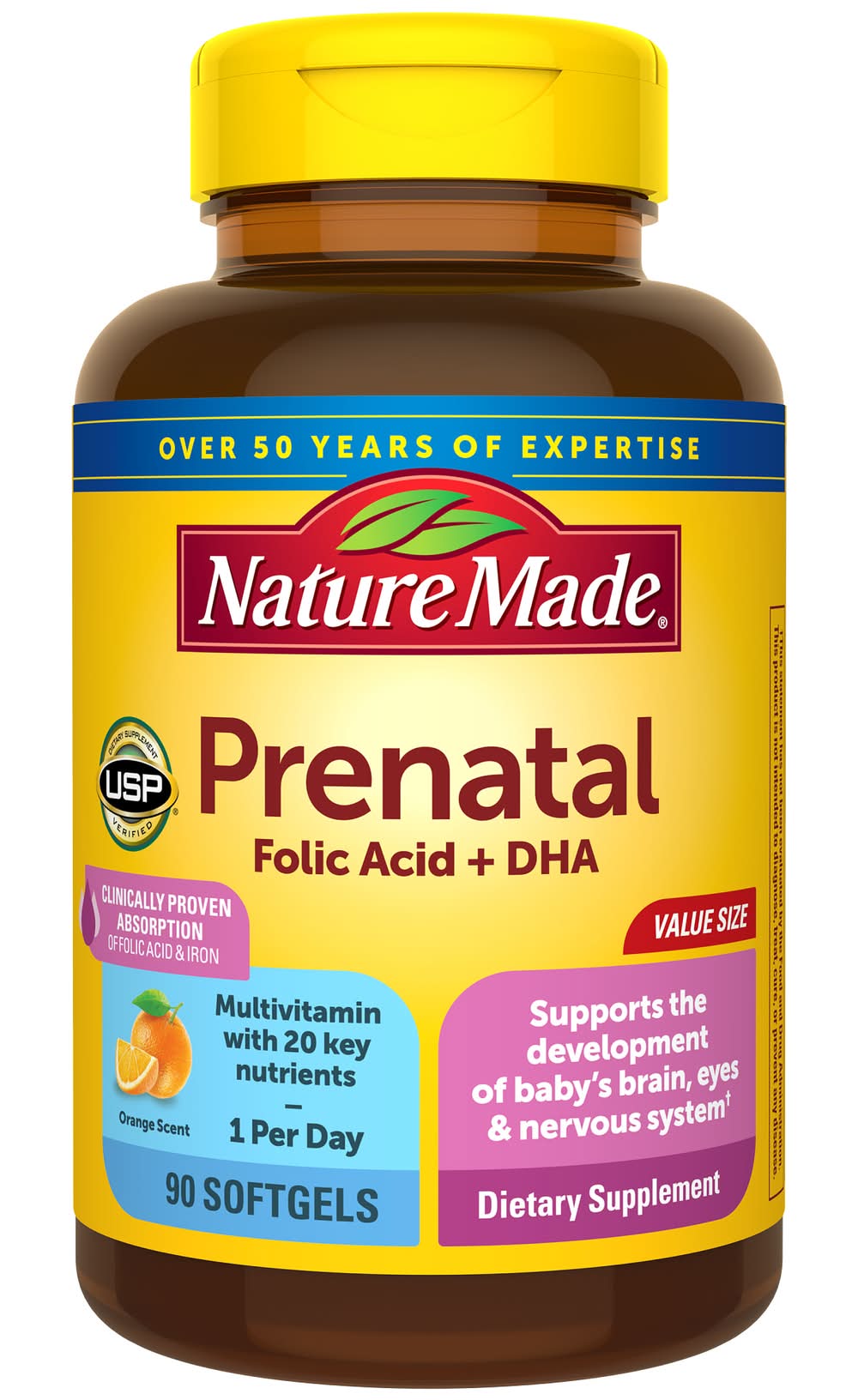 Nature Made Prenatal Multi + Dha Softgels, Orange (0.1 oz)