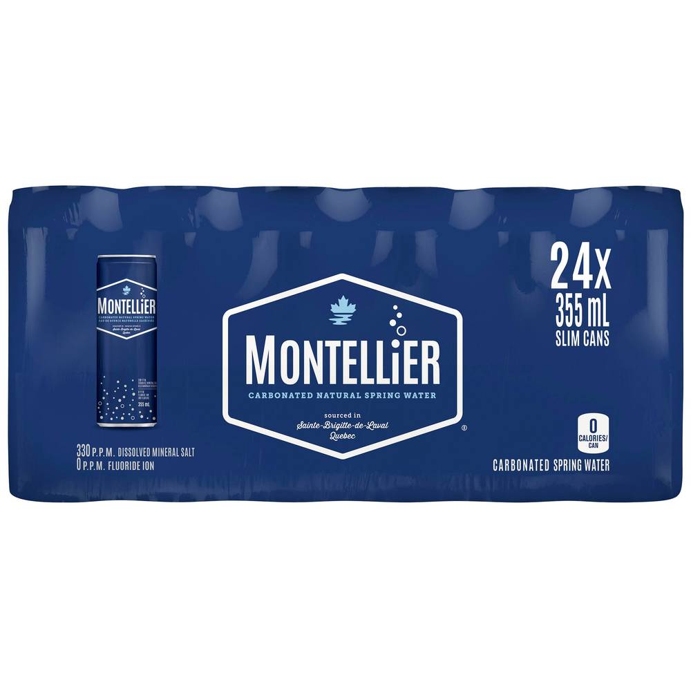 Montellier Eau gazeuse (24 x 355 mL) - Carbonated water (24 x 355 mL)