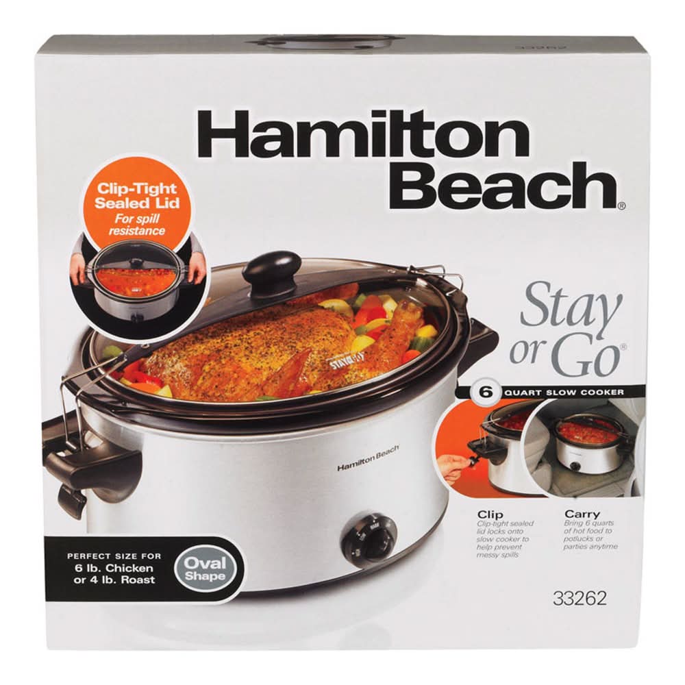 Hamilton Beach 6 Qt Silver Stainless Steel Slow Cooker