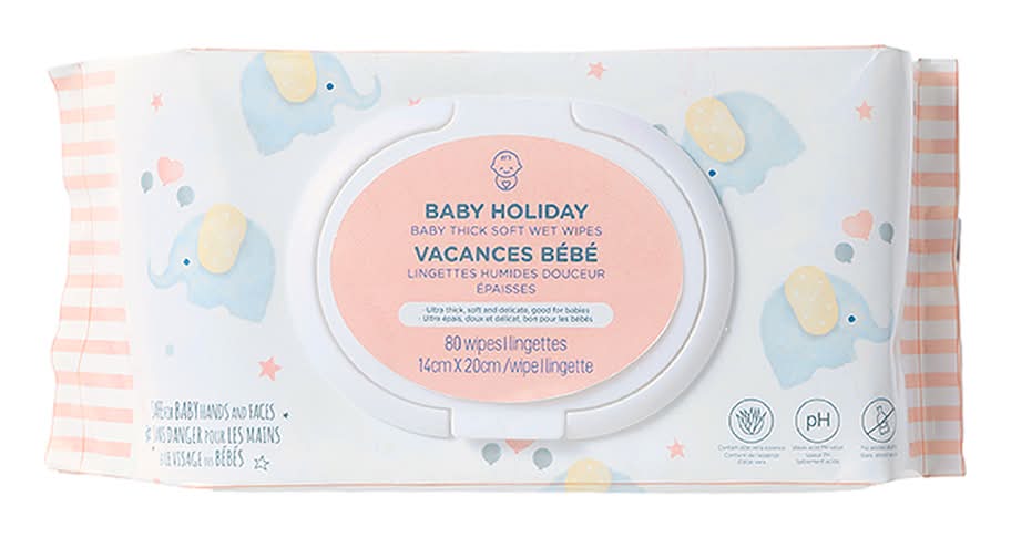 Miniso · Toallitas húmedas baby holiday aloe vera (100 g)