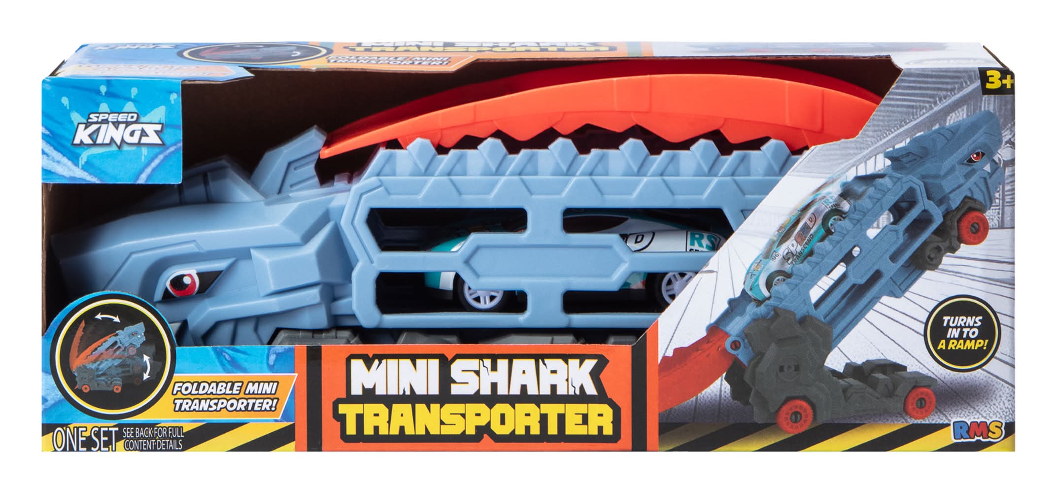 Mini Shark Transporter Toy Set Blue