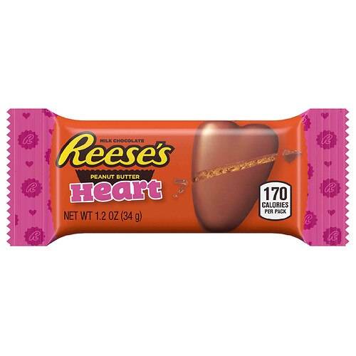 Order Reese's Valentine's Peanut Butter Heart - 1.2 oz food online from Walgreens store, Maywood on bringmethat.com