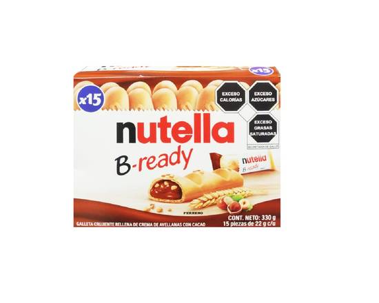 Nutella · B ready galletas crujientes (15 x 22 g)