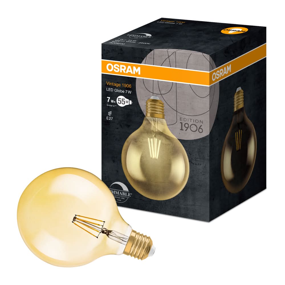 Osram Vintage 1906 Led Light Bulb Globe E27 G120 7w Delivery Near Me | Order Online