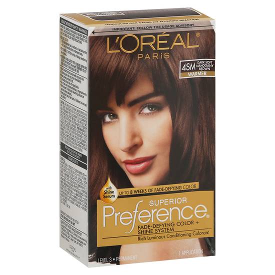 L'oréal Superior Preference 4sm Dark Soft Mahogany Hair Color