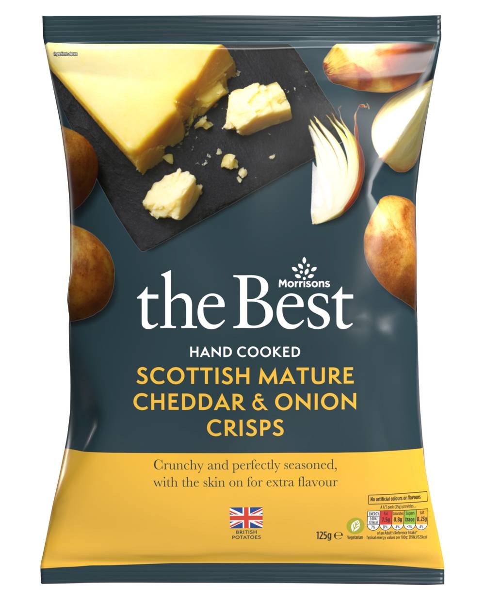 Morrisons The Best Mature Cheddar & Onion Crisps 125G
