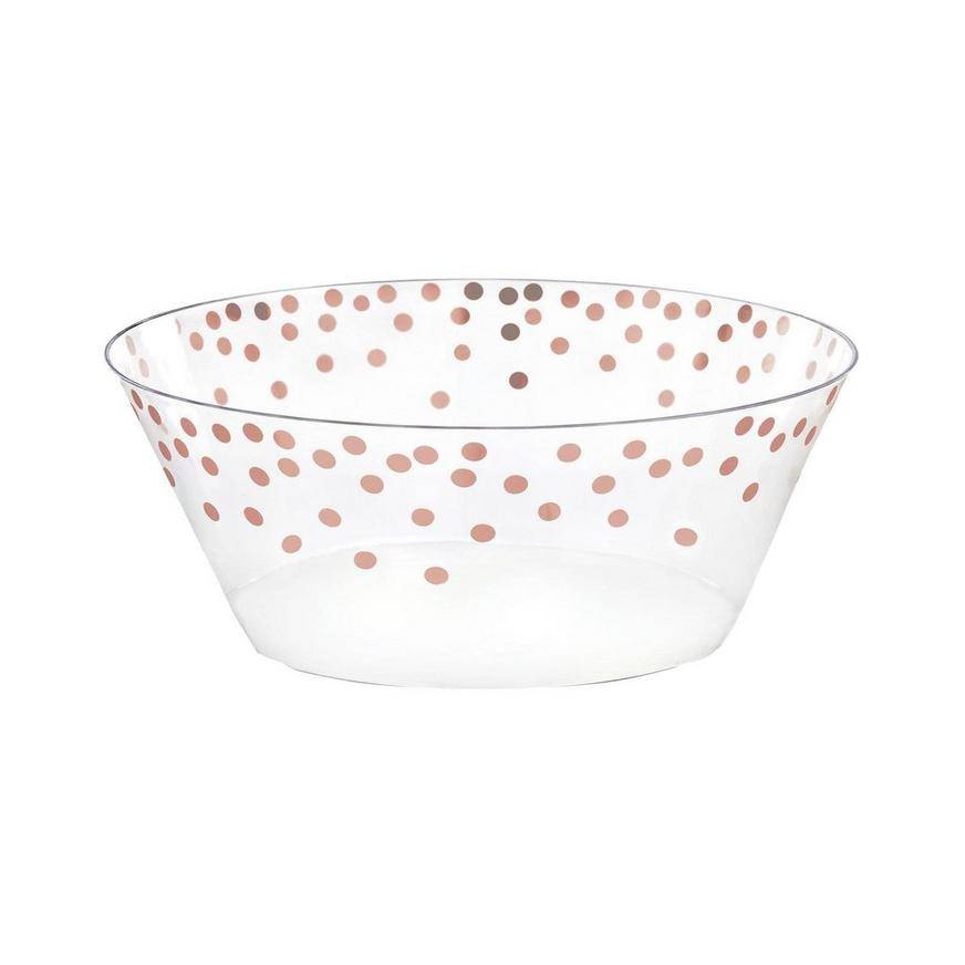 Party City Metallic Polka Dots Plastic Serving Bowl (6 inch)