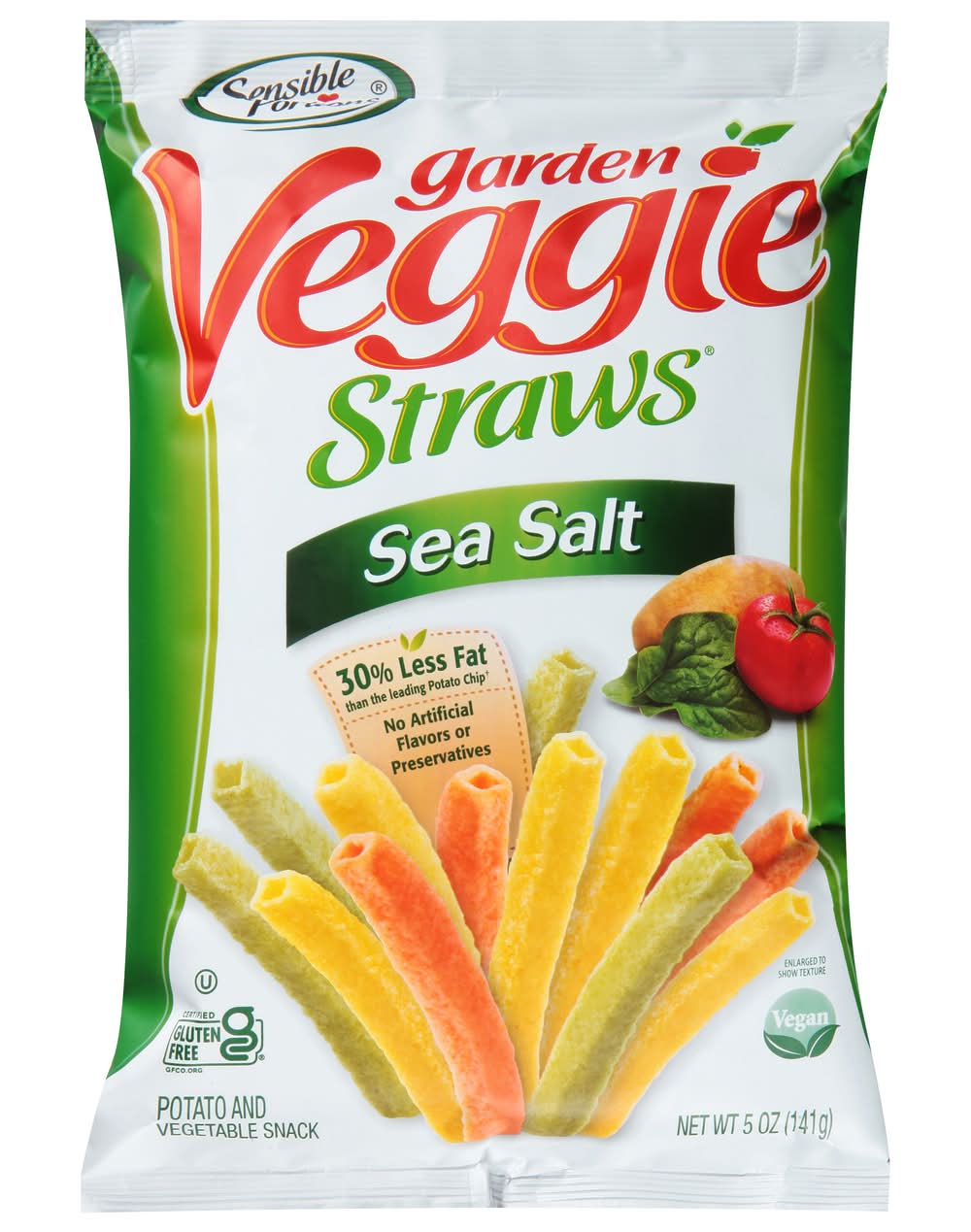Sensible Portions Garden Veggie Straws Potato Snack, Sea Salt (5 oz)
