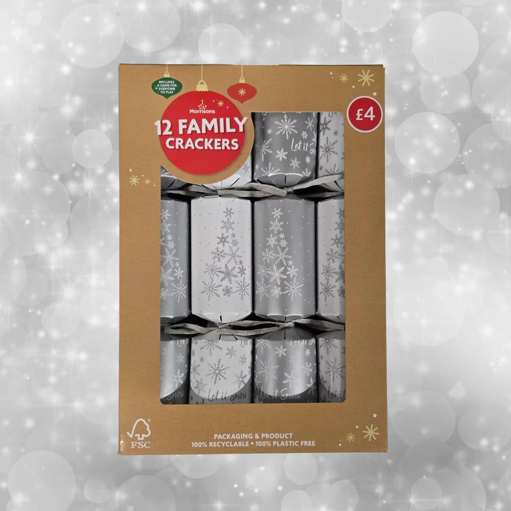 MORRISONS SILVER FAMILY CRACKER 12 PACK