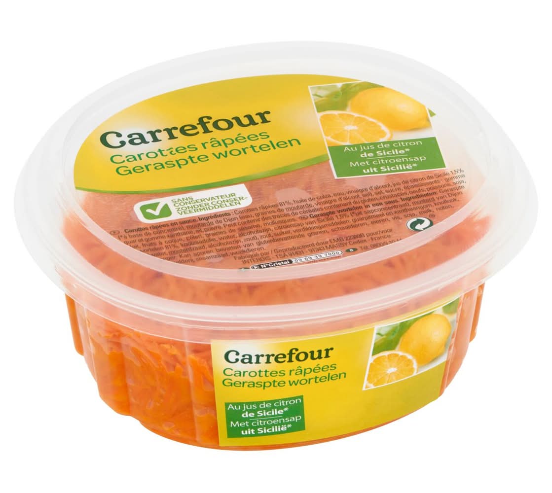 Carrefour Carottes Râpées au Jus de Citron de Sicile 300 g