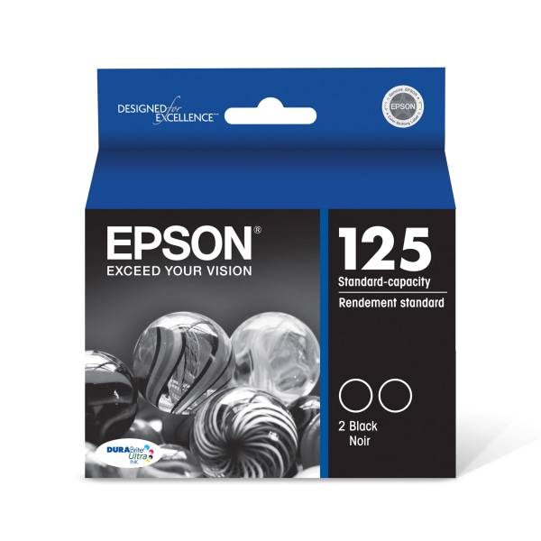 Epson 125 Durabrite Ultra Black Ink Cartridges (2 ct)