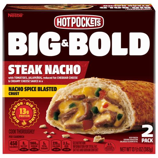 Hot Pockets Big and Bold Spice Blasted Steak Nacho Sandwiches (2 ct)