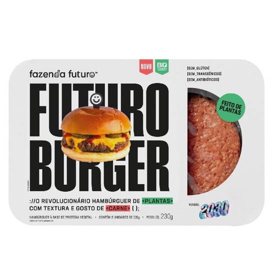 Fazenda Futuro hambúrguer à base de proteína vegetal futuro burger (230 g)