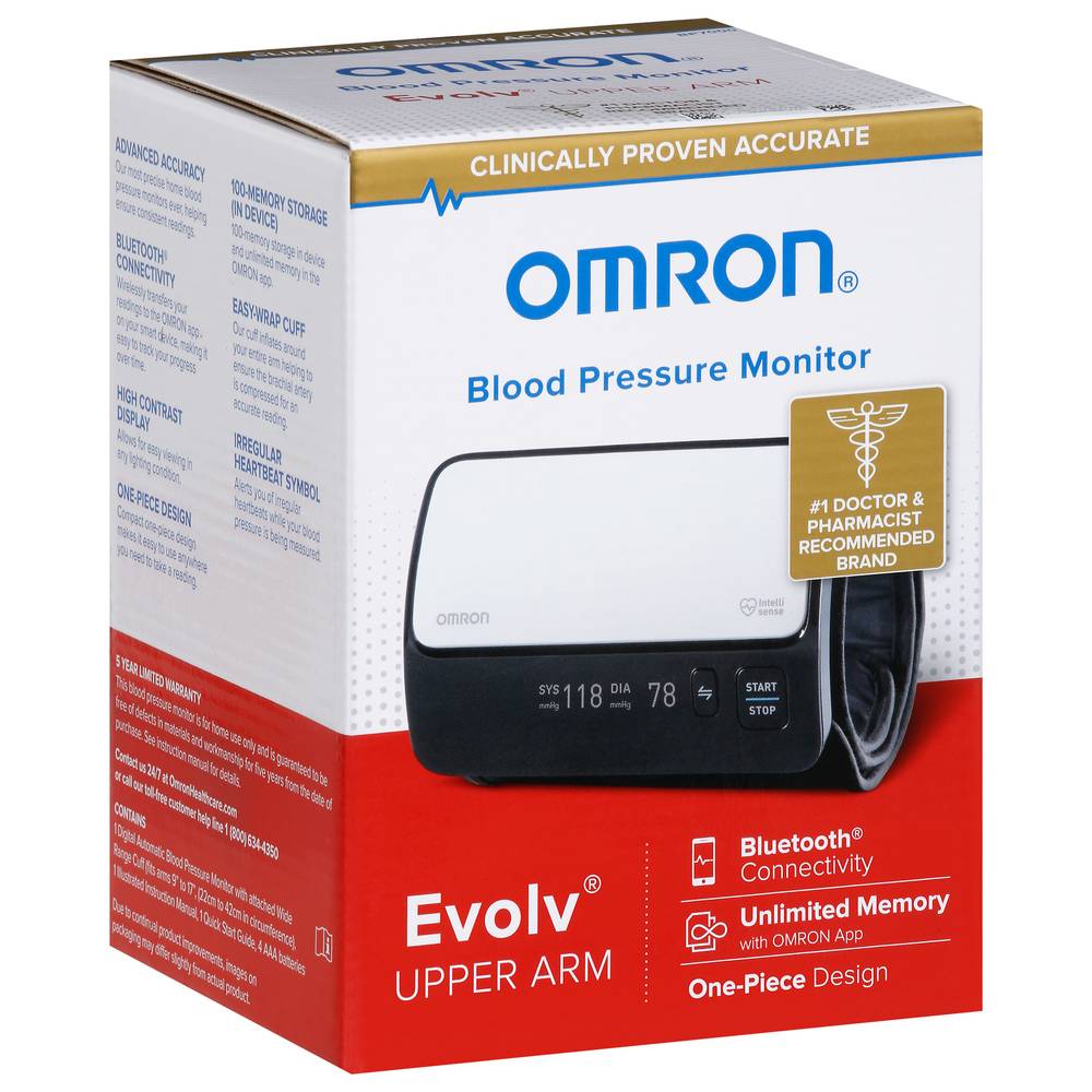 OMRON Evolv Bluetooth Wireless Upper Arm Blood Pressure Monitor