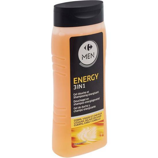 Carrefour Men - Energy gel douche shampooing énergisant 3 en 1 (male)