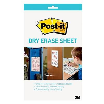 Post-It Super Sticky Dry Erase Surface Sheet, 7 In. X 11.375 In. (3/pack)
