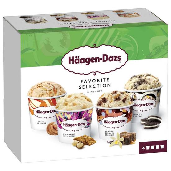 HAAGEN DAZS - Crème glacée Minipot Favorite Selection - x4