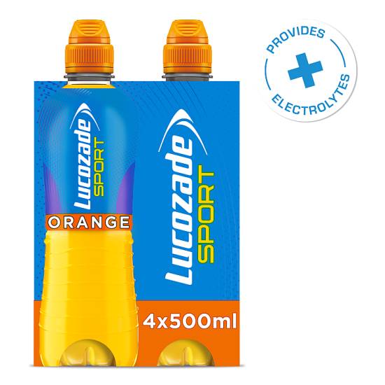 Lucozade Sport Drink (4 pack, 500 ml) (orange)