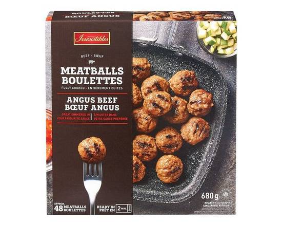 Irresistibles · Boulettes de bœuf Angus (680 g) - Angus beef meatballs (680 g)
