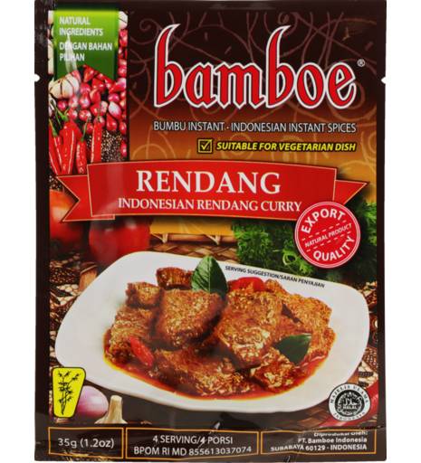 Bamboe Rendang Beef in Hot Sauce Halal (35g)