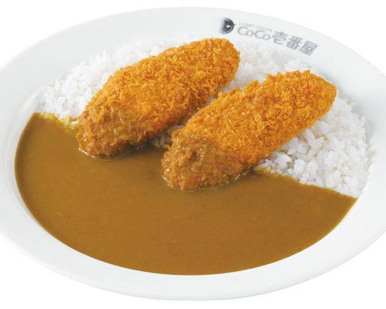 天然国産鮭フライ(2本)カレー Deep-fried wild Japanese salmon (2 pcs) curry