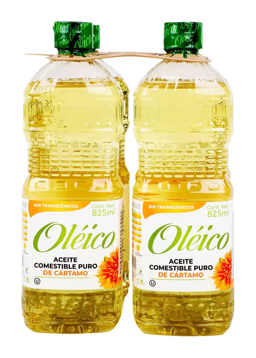 Oléico · Aceite puro de cártamo natural (825 ml)