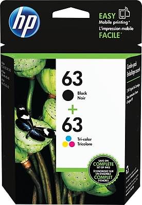 Hp 63 Black and Tri-Color Ink Cartridges