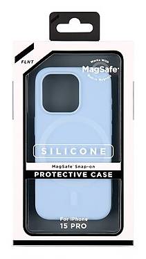 FLNT Silicone MagSafe Snap-On Protective Case for iPhone 15 PRO, Shock Absorbing, Skyride (IC8062M-15P-BLM)