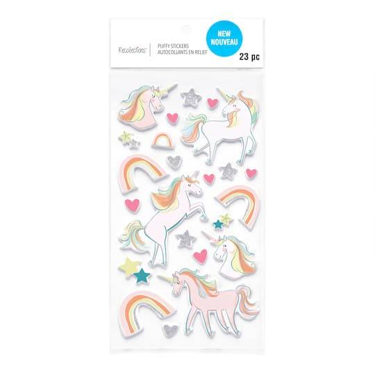 Unicorns Puffy Stickers By Recollections