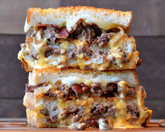 Double Bacon Burger Grilled Cheese