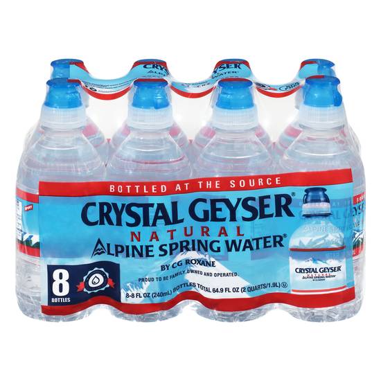 Crystal Geyser Natural Alpine Spring Water (8 x 8 fl oz)