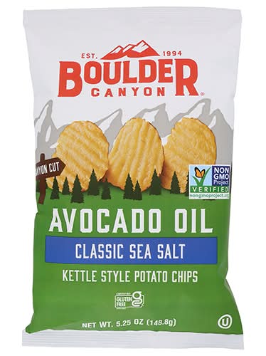 Boulder Canyon Sea Salt Avocado Oil Canyon Cut Chips