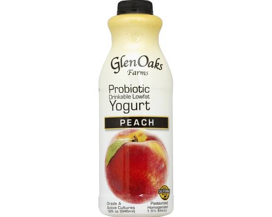 Glen Oaks · Peach Probiotic Drinkable Lowfat Yogurt (32 fl oz)