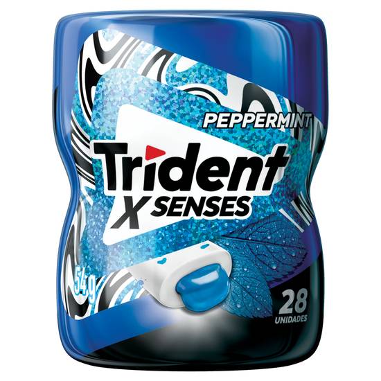 Trident chiclete peppermint x senses (54g)